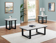 Artemis 3-Piece Marble Top Set (Cocktail & 2 End Tables) by Steve Silver at Eve Furniture