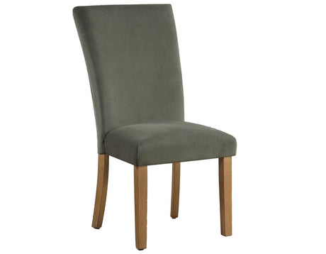 Artemis 70″ Rect White Marble Table, Tan Finish w/4 Green Velvet Chairs by Steve Silver at Eve Furniture