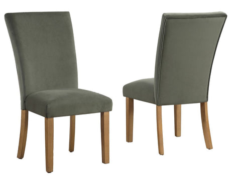 Artemis 70″ Rect White Marble Table, Tan Finish w/4 Green Velvet Chairs by Steve Silver at Eve Furniture