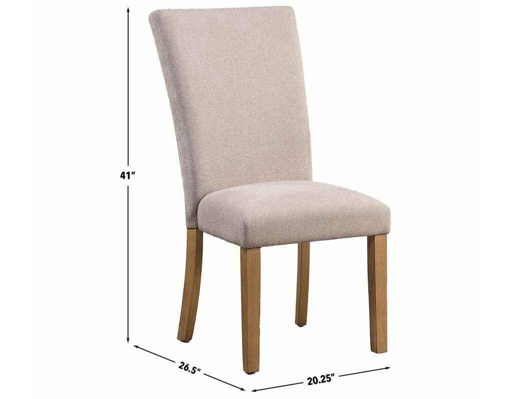 Artemis Beige Chenille Side Chair by Steve Silver at Eve Furniture