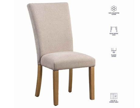 Artemis Beige Chenille Side Chair by Steve Silver at Eve Furniture