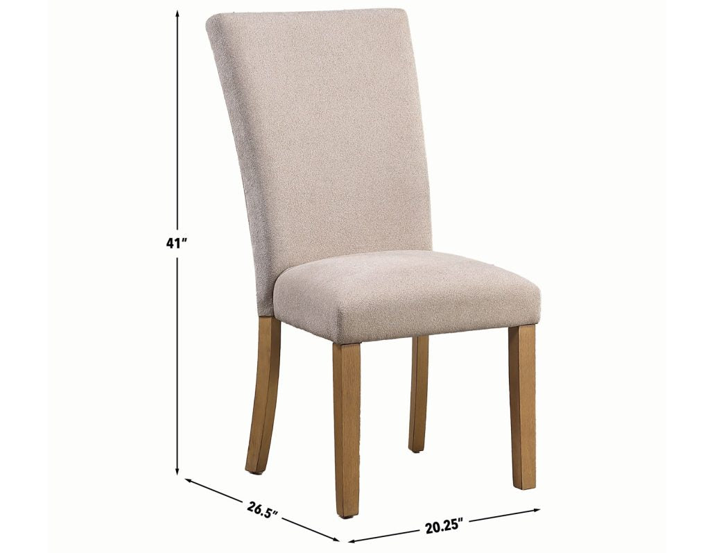 Artemis Beige Chenille Side Chair