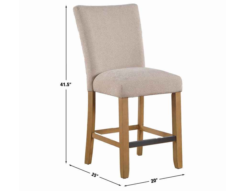 Artemis Beige Chenille Velvet 24″ Counter Stool by Steve Silver at Eve Furniture