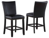 Artemis Black Vegan Leather 24″ Counter Stool by Steve Silver at Eve Furniture