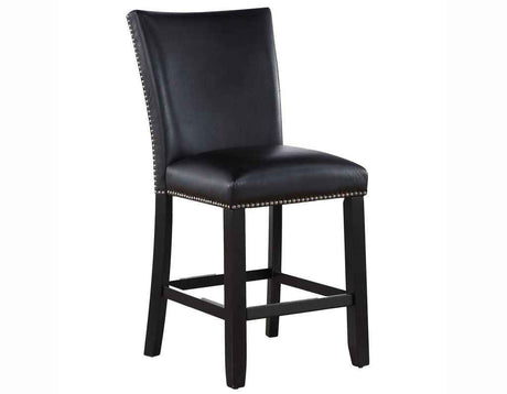 Artemis Black Vegan Leather 24″ Counter Stool by Steve Silver at Eve Furniture