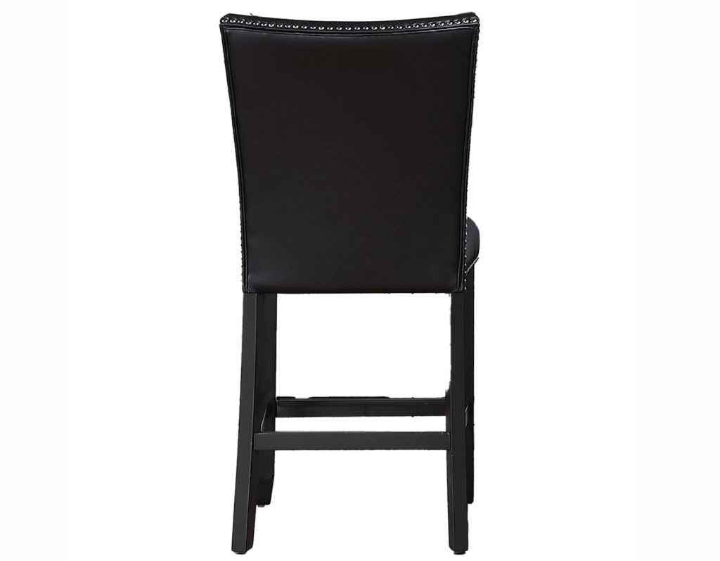 Artemis Black Vegan Leather 24″ Counter Stool by Steve Silver at Eve Furniture