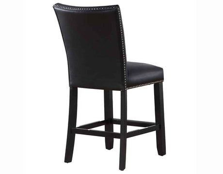 Artemis Black Vegan Leather 24″ Counter Stool by Steve Silver at Eve Furniture