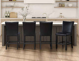 Artemis Black Vegan Leather 24″ Counter Stool by Steve Silver at Eve Furniture