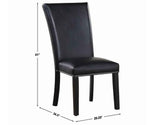 Artemis Black Vegan Leather Cover Side Chair by Steve Silver at Eve Furniture