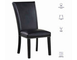 Artemis Black Vegan Leather Cover Side Chair by Steve Silver at Eve Furniture
