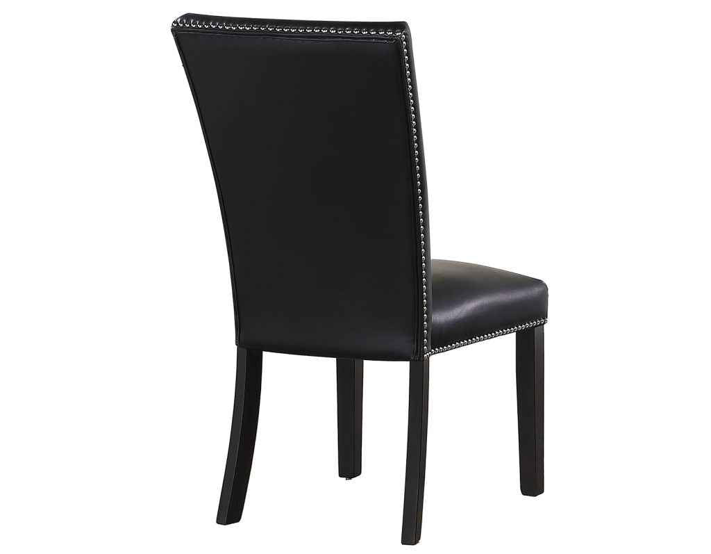 Artemis Black Vegan Leather Cover Side Chair by Steve Silver at Eve Furniture