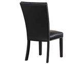 Artemis Black Vegan Leather Cover Side Chair by Steve Silver at Eve Furniture