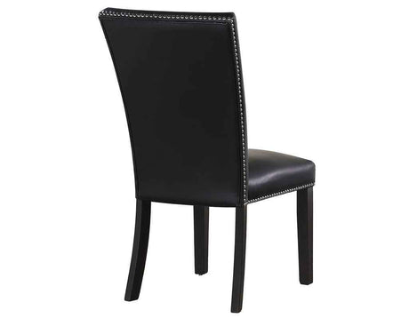 Artemis Black Vegan Leather Cover Side Chair by Steve Silver at Eve Furniture