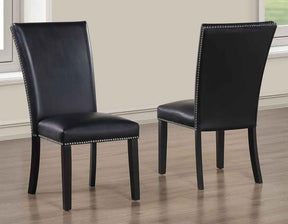 Artemis Black Vegan Leather Cover Side Chair by Steve Silver at Eve Furniture