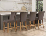 Artemis Brown Velvet 24″ Counter Stool by Steve Silver at Eve Furniture