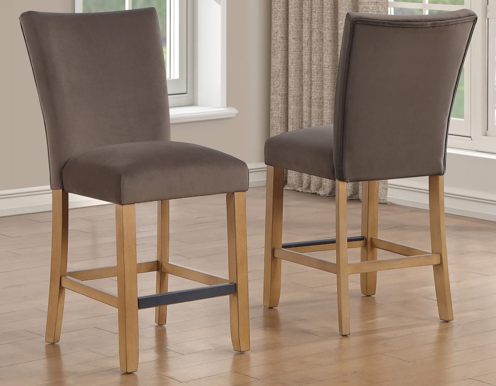 Artemis Brown Velvet 24″ Counter Stool
