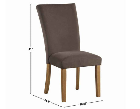 Artemis Brown Velvet Side Chair by Steve Silver at Eve Furniture