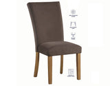 Artemis Brown Velvet Side Chair by Steve Silver at Eve Furniture