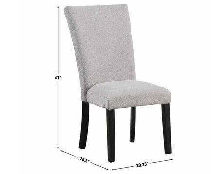 Artemis Gray Chenille Side Chair by Steve Silver at Eve Furniture