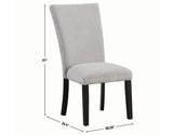 Artemis Gray Chenille Side Chair