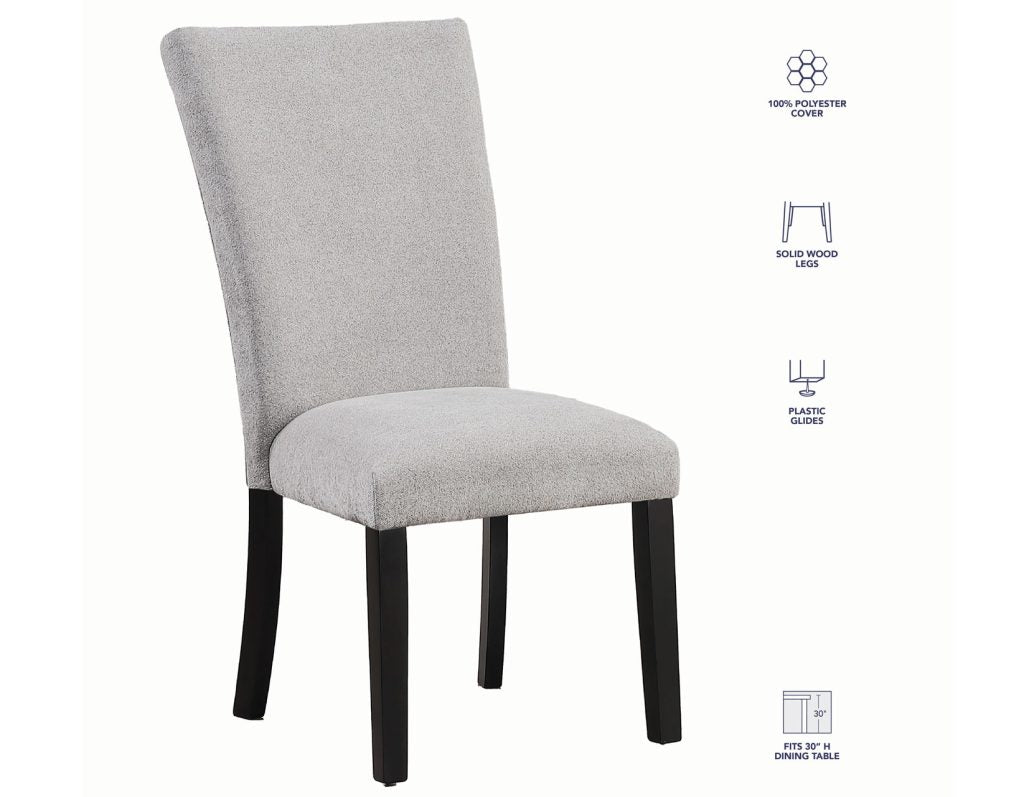 Artemis Gray Chenille Side Chair