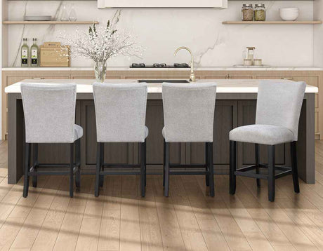 Artemis Gray Chenille Velvet 24″ Counter Stool by Steve Silver at Eve Furniture
