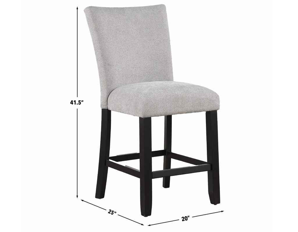 Artemis Gray Chenille Velvet 24″ Counter Stool by Steve Silver at Eve Furniture
