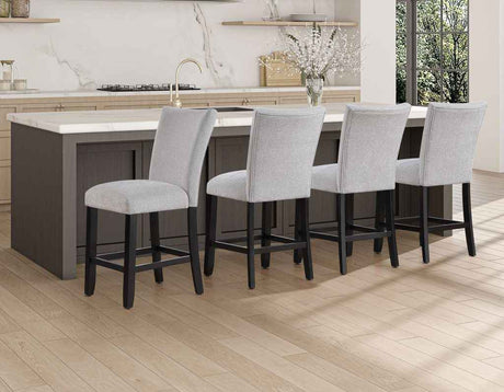 Artemis Gray Chenille Velvet 24″ Counter Stool by Steve Silver at Eve Furniture