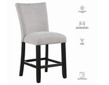 Artemis Gray Chenille Velvet 24″ Counter Stool by Steve Silver at Eve Furniture