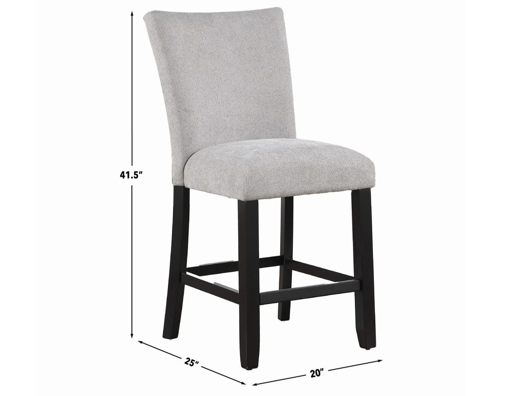 Artemis Gray Chenille Velvet 24″ Counter Stool by Steve Silver at Eve Furniture