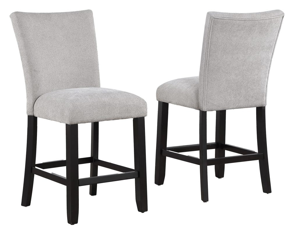 Artemis Gray Chenille Velvet 24″ Counter Stool by Steve Silver at Eve Furniture
