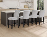 Artemis Gray Chenille Velvet 24″ Counter Stool by Steve Silver at Eve Furniture