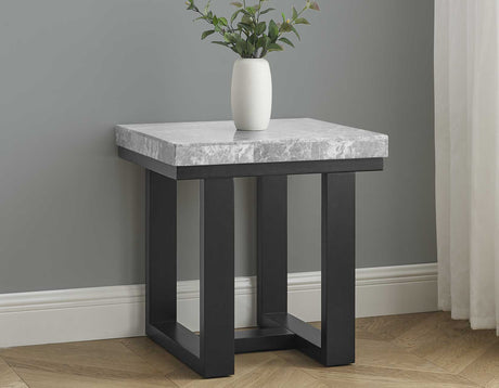 Artemis Gray Marble Top End Table by Steve Silver at Eve Furniture