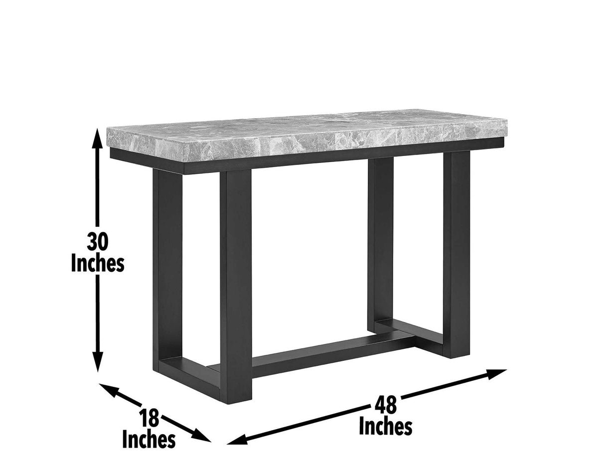 Artemis Gray Marble Top Sofa Table by Steve Silver at Eve Furniture