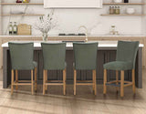 Artemis Green Velvet 24″ Counter Stool by Steve Silver at Eve Furniture