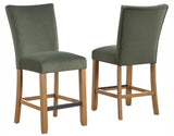 Artemis Green Velvet 24″ Counter Stool by Steve Silver at Eve Furniture