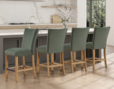 Artemis Green Velvet 24″ Counter Stool by Steve Silver at Eve Furniture