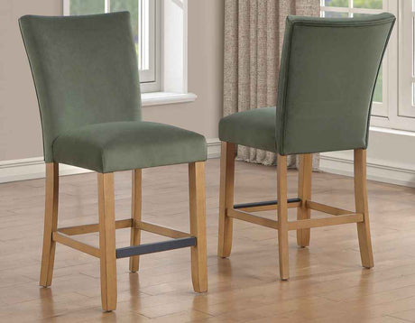 Artemis Green Velvet 24″ Counter Stool by Steve Silver at Eve Furniture