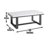 Artemis White Marble Top Cocktail Table by Steve Silver at Eve Furniture