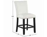 Artemis White Vegan Leather 24″ Counter Stool by Steve Silver at Eve Furniture