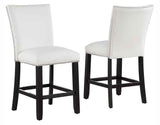 Artemis White Vegan Leather 24″ Counter Stool by Steve Silver at Eve Furniture