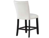 Artemis White Vegan Leather 24″ Counter Stool by Steve Silver at Eve Furniture