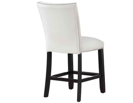 Artemis White Vegan Leather 24″ Counter Stool by Steve Silver at Eve Furniture