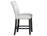 Artemis White Vegan Leather 24″ Counter Stool by Steve Silver at Eve Furniture