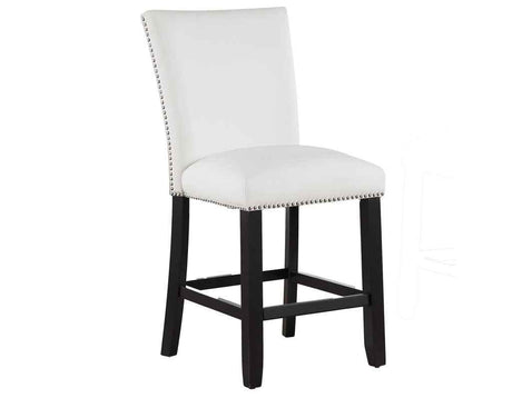 Artemis White Vegan Leather 24″ Counter Stool by Steve Silver at Eve Furniture