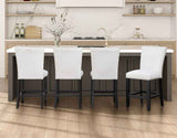 Artemis White Vegan Leather 24″ Counter Stool by Steve Silver at Eve Furniture