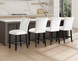 Artemis White Vegan Leather 24″ Counter Stool by Steve Silver at Eve Furniture