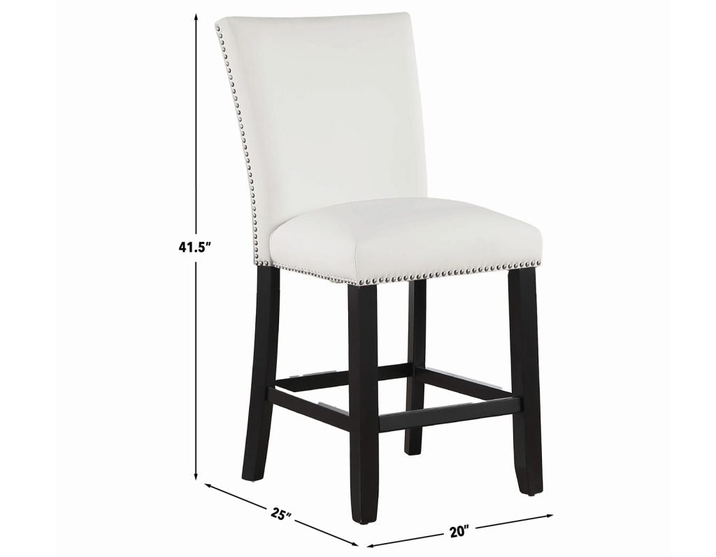 Artemis White Vegan Leather 24″ Counter Stool