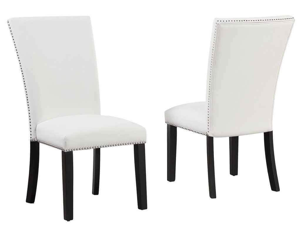 Artemis White Vegan Leather Cover Side Chair by Steve Silver at Eve Furniture