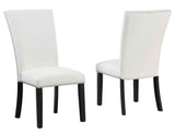 Artemis White Vegan Leather Cover Side Chair by Steve Silver at Eve Furniture